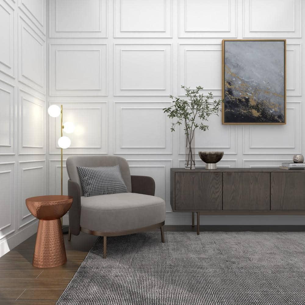 Ivy Bronx Dolina Metal Handmade Side End Accent Table with Hammered Design