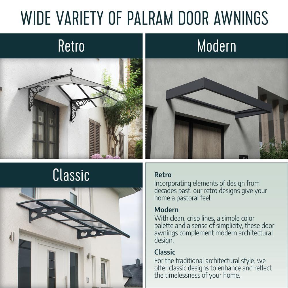 Canopia Palram - Canopia Vega 79.7'' W x 96.3'' D Acrylic Glass Gray Cover Stationary Patio Awning & Reviews | Wayfair