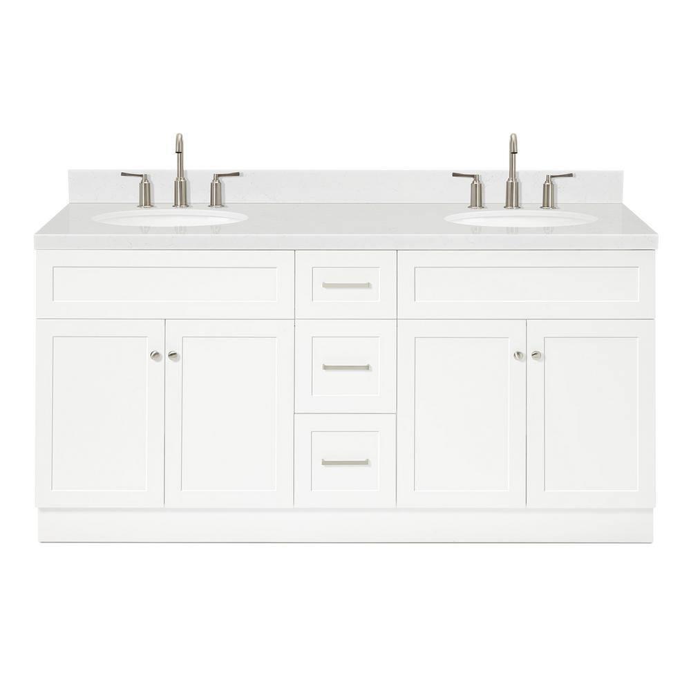 Ariel F072dcqovo Hamlet 72" Free Standing Double Basin Vanity Set - White