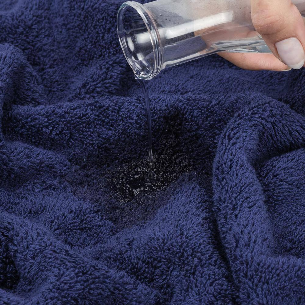 American Soft Linen Luxury 35x70 Jumbo Large Bath Towel, 100% Cotton Turkish Bath Towel Sheet, Navy Blue