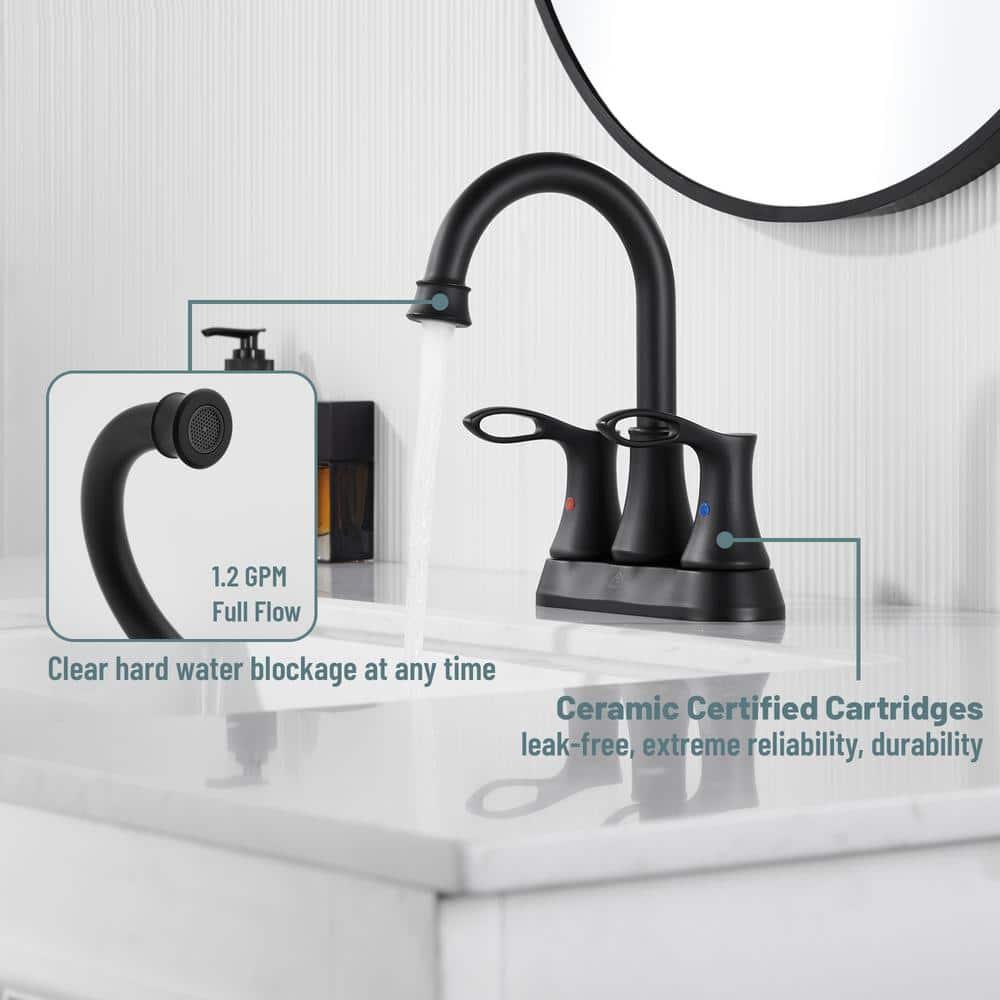 4-inch Centerset Bathroom Faucet with Drain