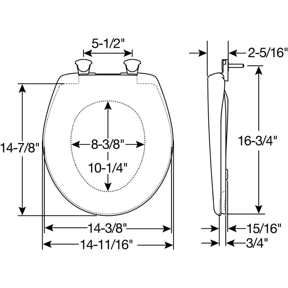 Round Toilet Seat and Lid