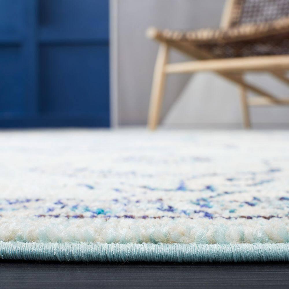 Madison MAD484 Power Loomed Indoor Area Rug - Teal/Beige - 6'x9' - Safavieh