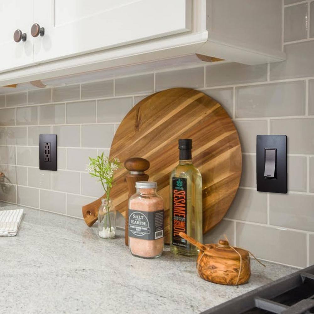 Dark Bronze 1-Gang Screwless Polycarbonate Wall Plate