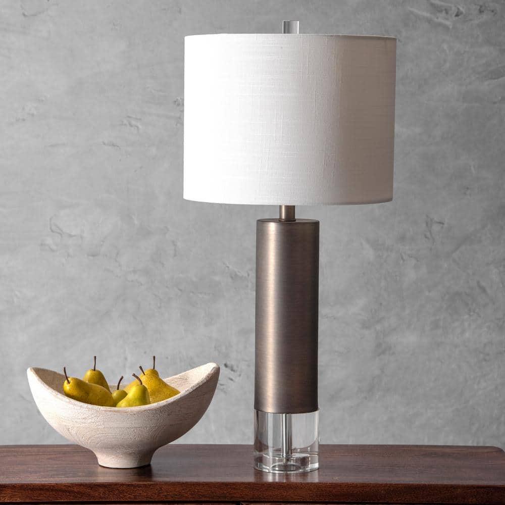 nuLOOM Warwick Metal 28" Table Lamp Lighting - Gray 28" H x 13" W x 13" D