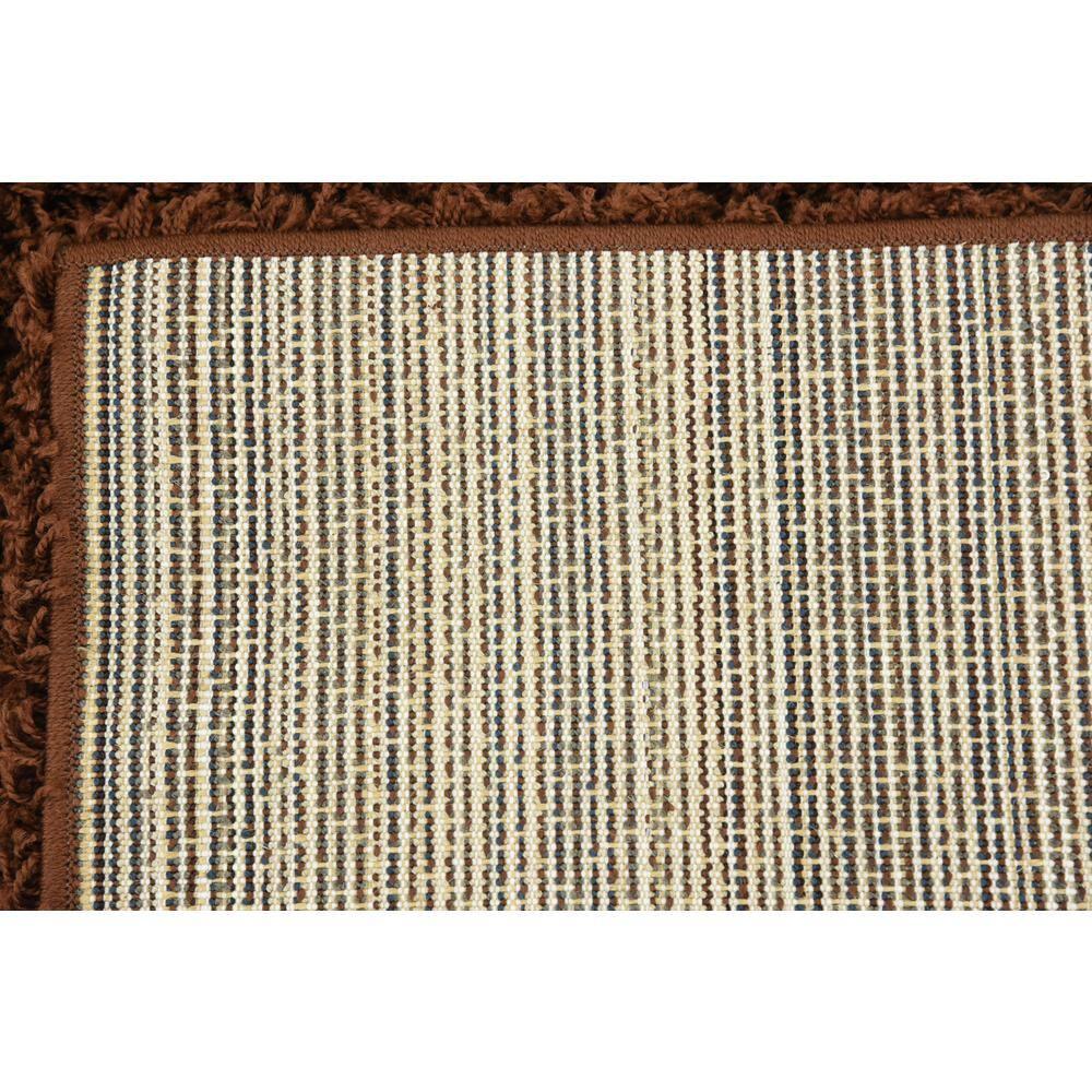Unique Loom 4' 0 x 6' 0 Solid Shag Chocolate Brown Area Rug