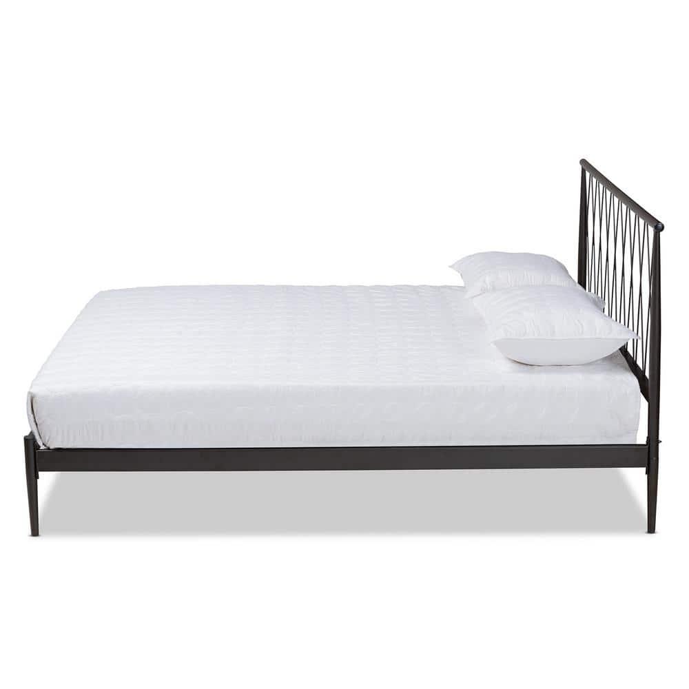 Full Nano Metal Platform Bed Black - Baxton Studio