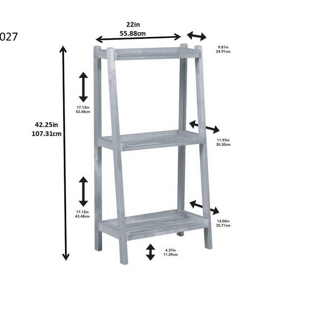 NewRidge Home Solid Wood Dunnsville 3-Tier Ladder Shelf, Bookcase, Display. Color Options.
