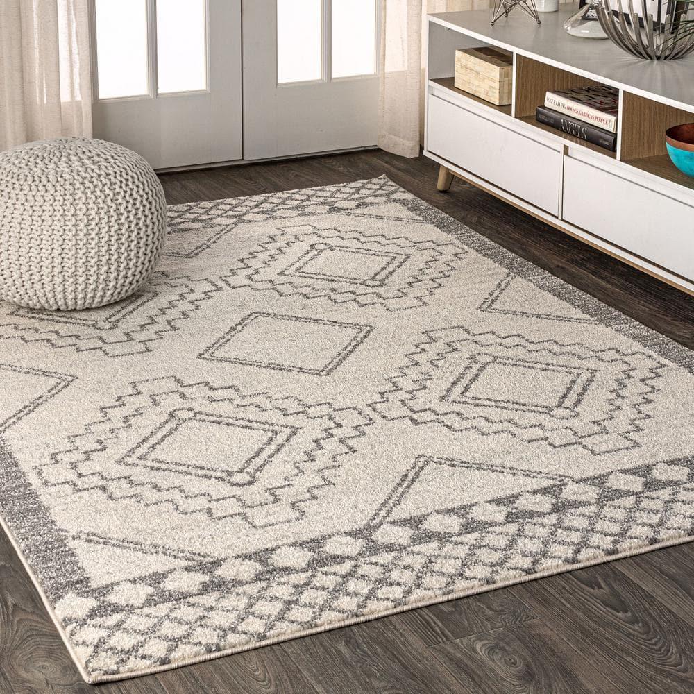 JONATHAN Y Amir Moroccan Beni Souk Cream/Gray 9 ft. x 12 ft. Area Rug