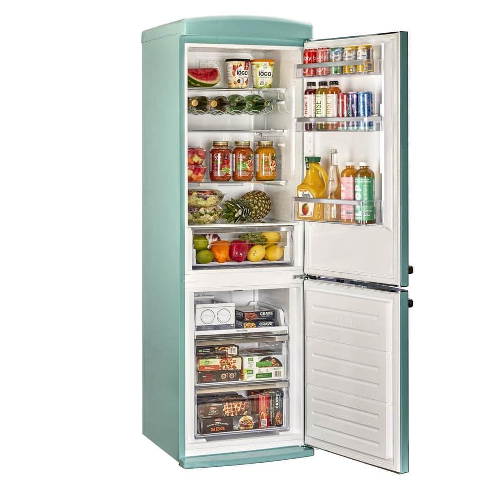 Unique Appliances Classic Retro 24 In 12 Cu.ft Bottom Mount Fridge Auto Defrost, Energy Star Certified, Counter Depth UGP-340L T AC