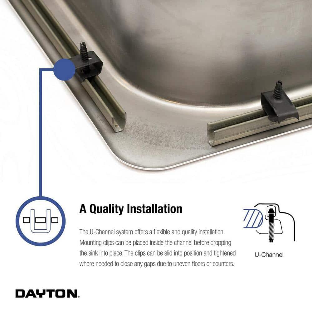 Dayton 15" L x 15" W Drop-In Bar Sink