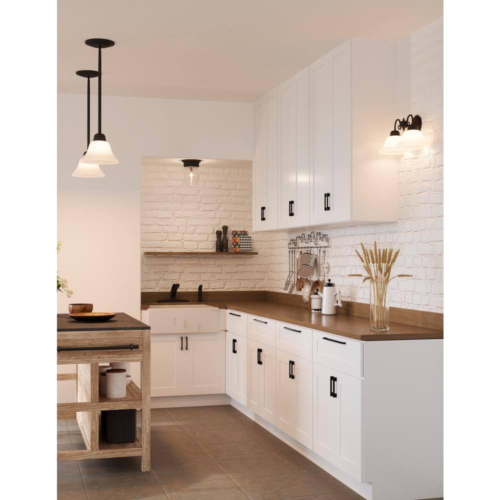 Design House Jelly Jar 1-Light Indoor/Outdoor Flush Mount Ceiling Light with Clear Ribbed Glass, Oil Rubbed Bronze
