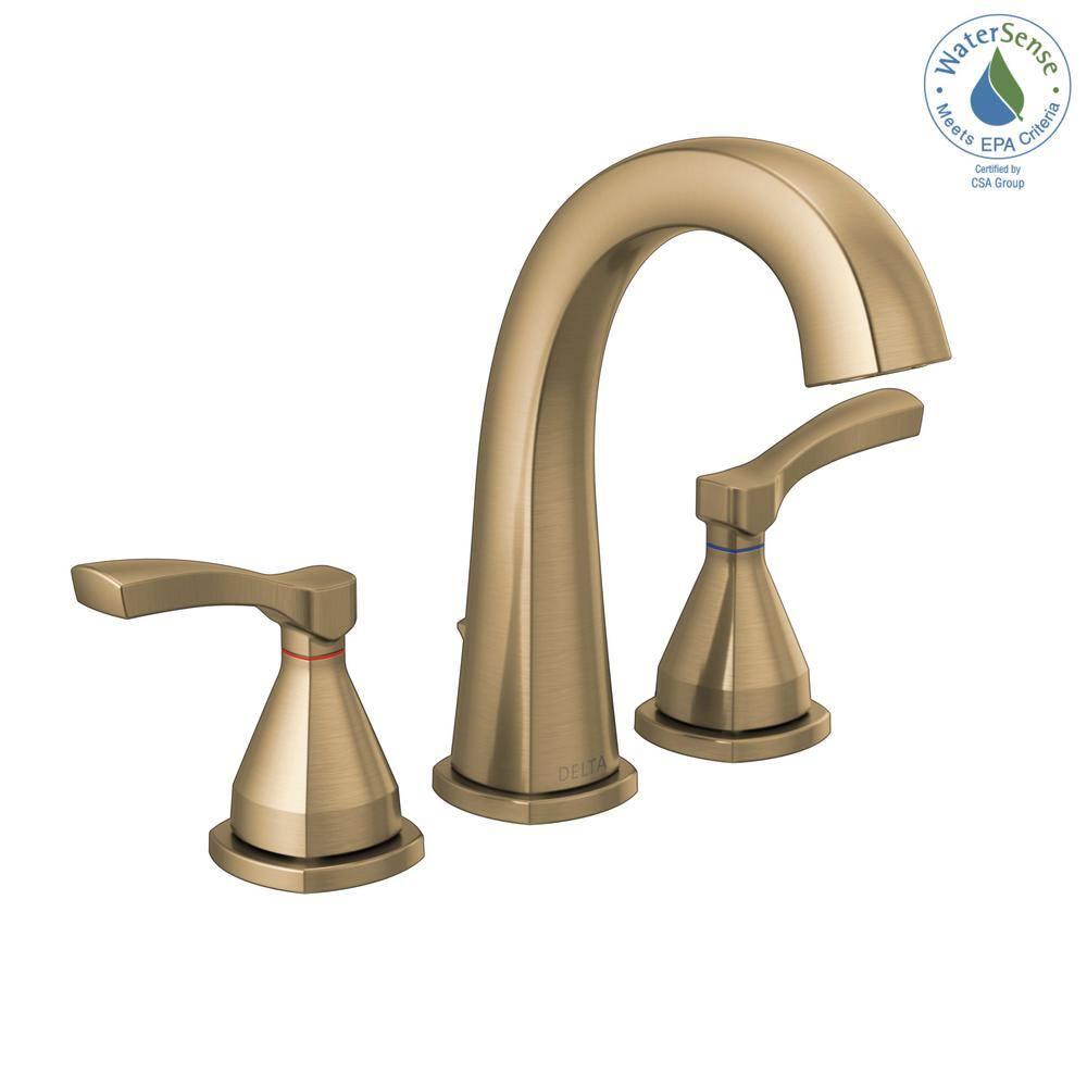 Stryke Widespread Bathroom Faucet with Drain Assembly and DIAMOND™ Seal Technology