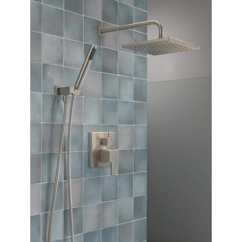 Modern Raincan Square Shower System, Rain Shower Head with Handheld Spray, Shower Faucet Set