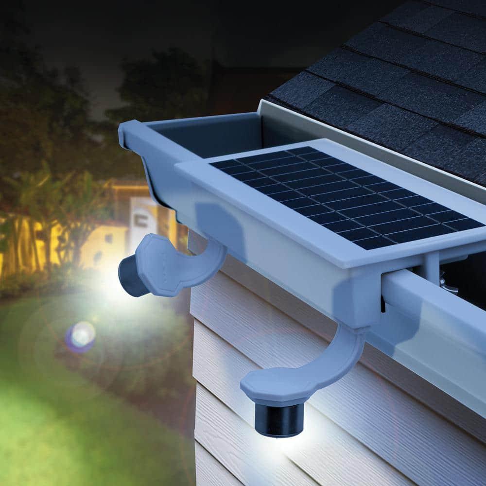 STKR Concepts 2 - Head LED Solar Powered Dusk to Dawn Outdoor Security Spotlight