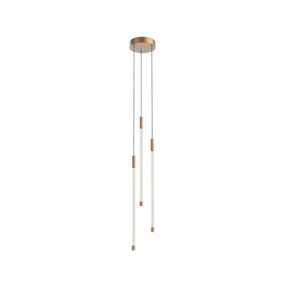 Motif 3 - Light Brushed Gold LED Cluster Pendant