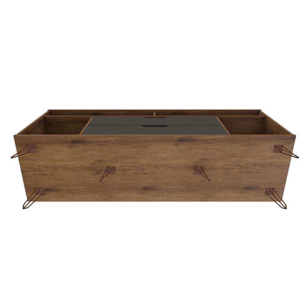 Rockefeller TV Stand for TVs up to 60'': Media Console with Storage - Manhattan Comfort