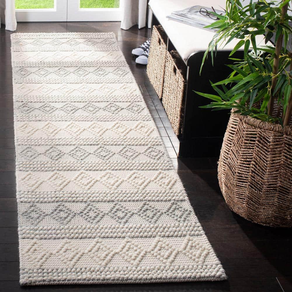 Natura NAT750 Hand Woven Runner Rug - Grey/Ivory - 2'x12' - Safavieh.