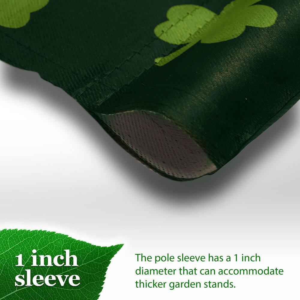 Green Plaid Shamrock St. Patrick's Day Garden Flag 12x18 IN