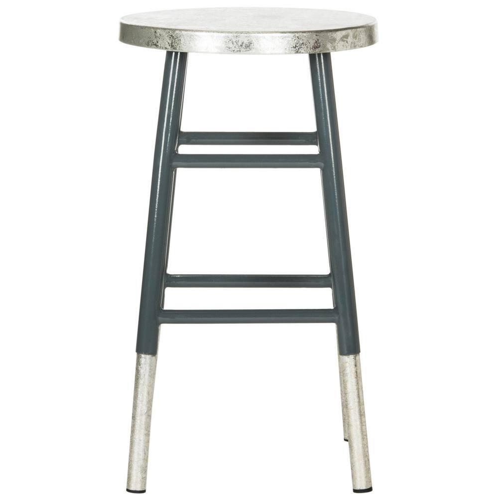 Kenzie Silver Dipped Counter Stool - FOX3211 - Grey/Silver - Safavieh Couture
