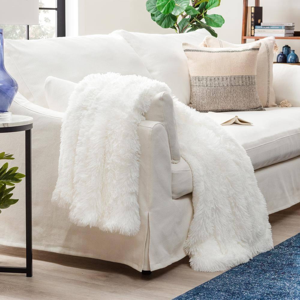 Chanasya Shaggy Shaggy Super Elegent Sherpa Long Fur Throw
