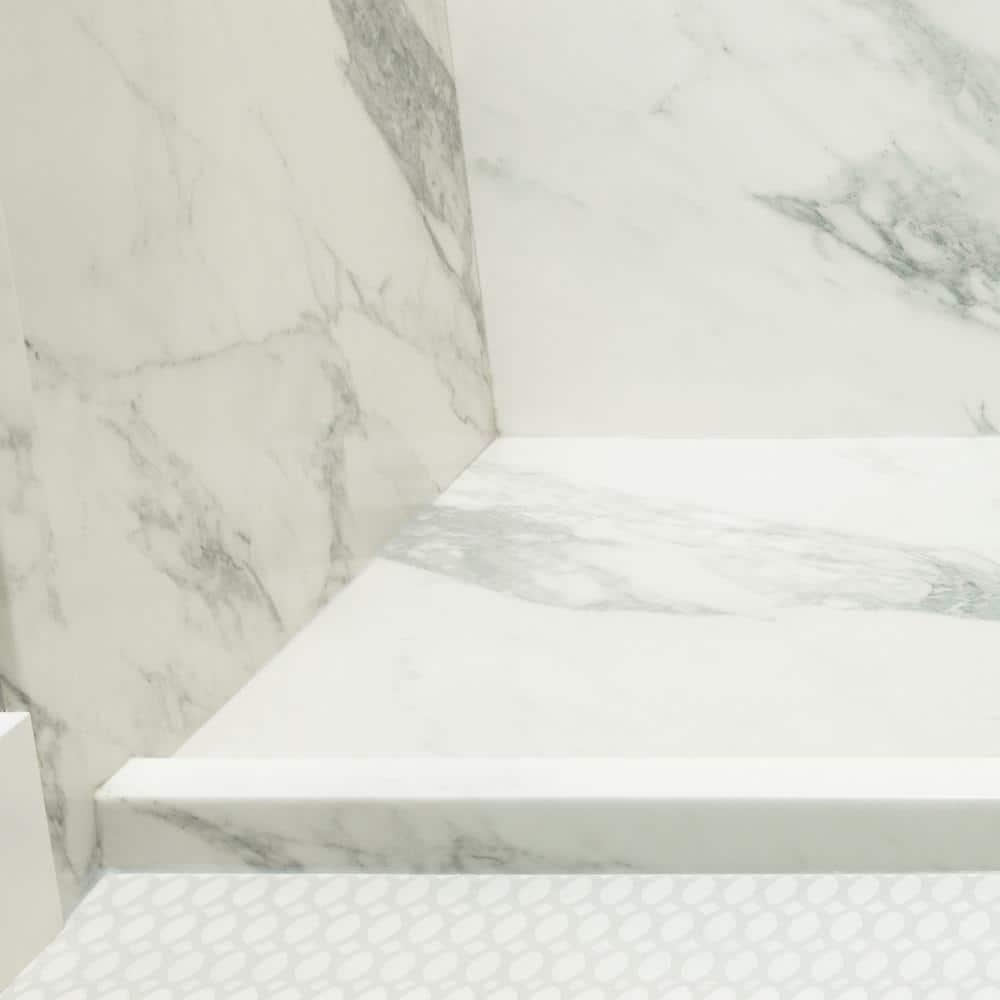 FlexStone 60"L x 30"W Single Threshold Alcove Shower Base with Right-Hand Drain