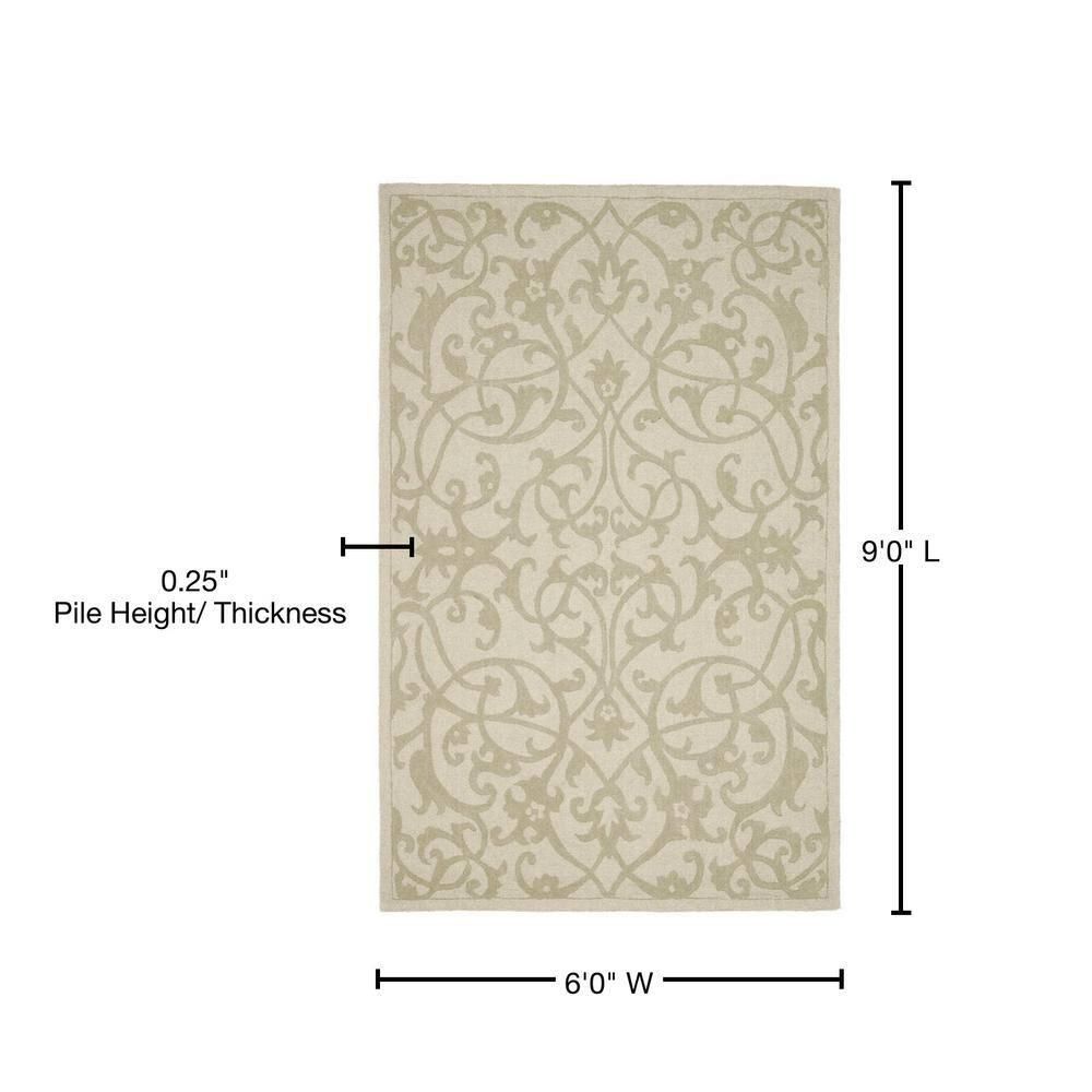 Impressions IM341 Hand Loomed Area Rug - Sage - 6'x9' - Safavieh.