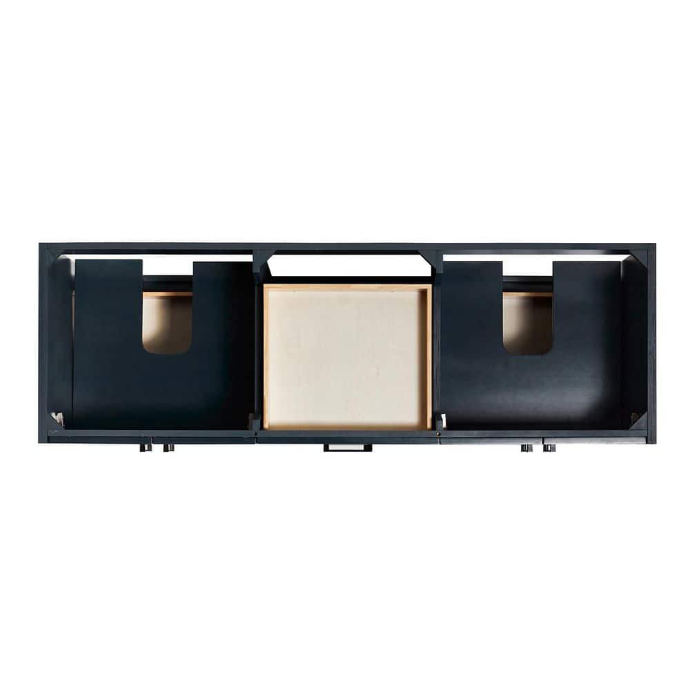 Midnight Blue 66" Freestanding Double Sink Wood Vanity Cabinet