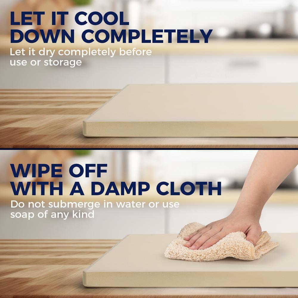 CHEFSPOT CHEFSPOT Cordierite Pizza Stone for Grill, Oven and Pizza Oven - 12" x 12" - 0.6" Thick