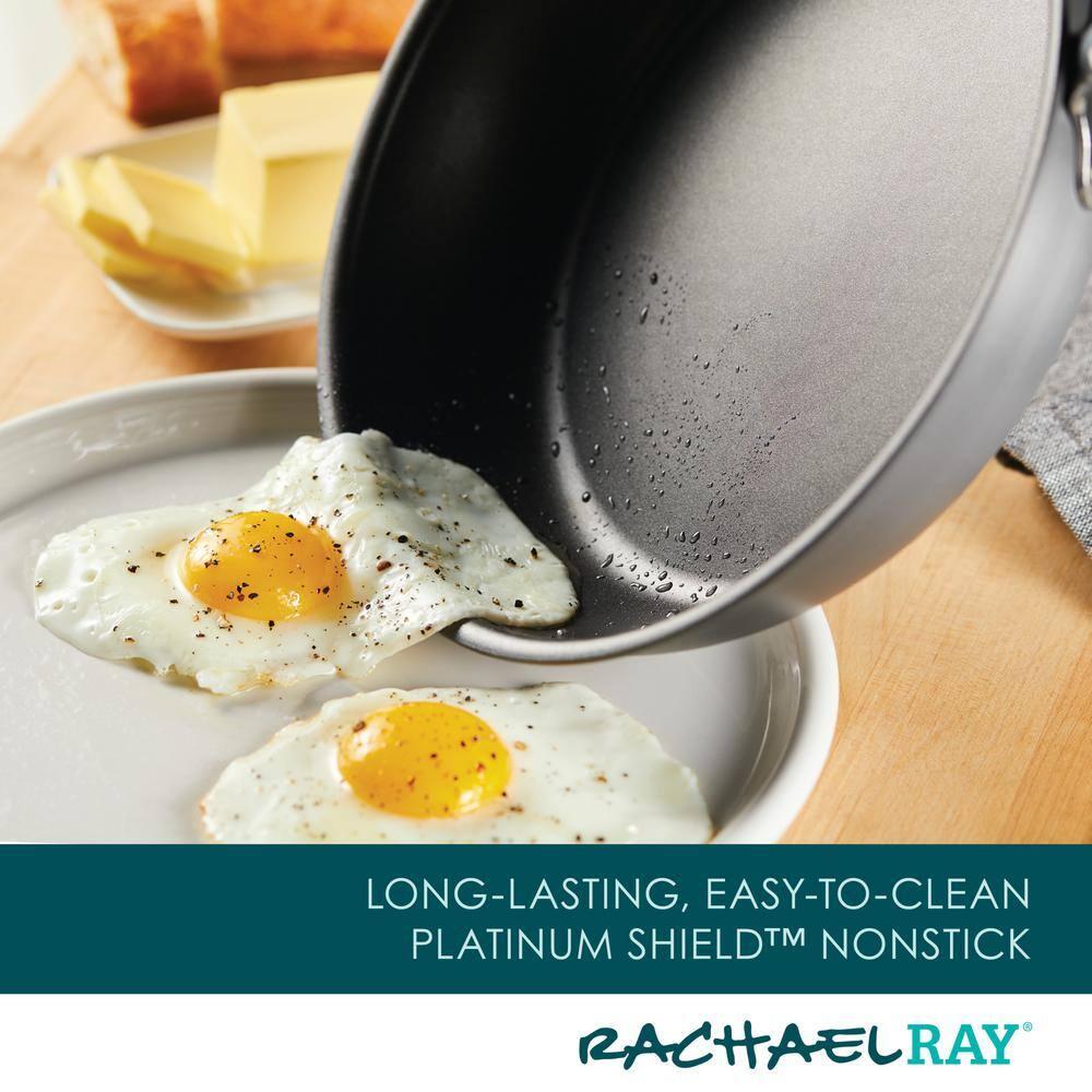 Rachael Ray Rachael Ray Create Delicious Hard Anodized Aluminum Nonstick Deep Frying Pan, 10.25-Inch