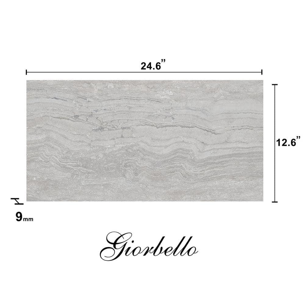 Spanish Marmol Porcelain 12" x 24" x 9mm Floor and Wall Tile Case(5 PCS, 10.76 Sq. Ft.)