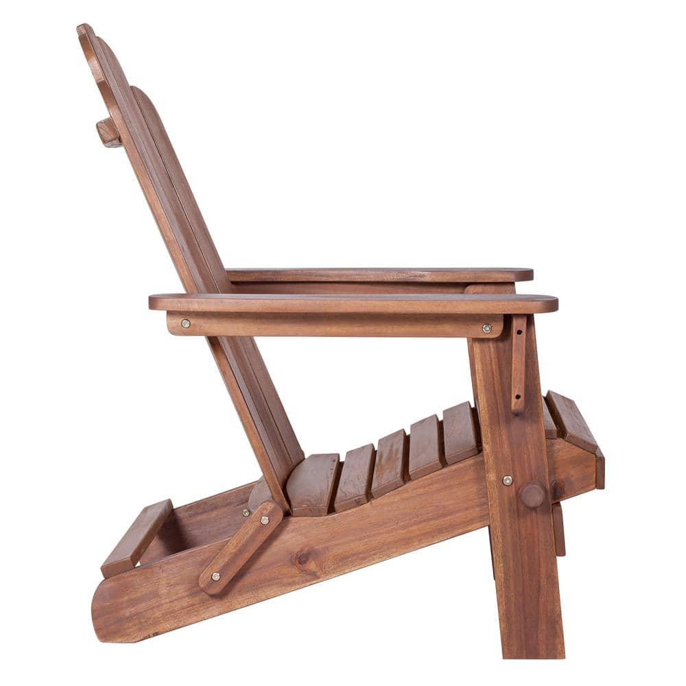 Foldable Acacia Wood Adirondack Chair for Outdoor Patio