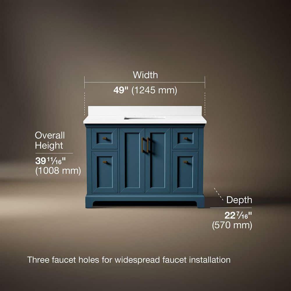 Charlemont 48 In. Bathroom Vanity Cabinet With Sink And Quartz Top
