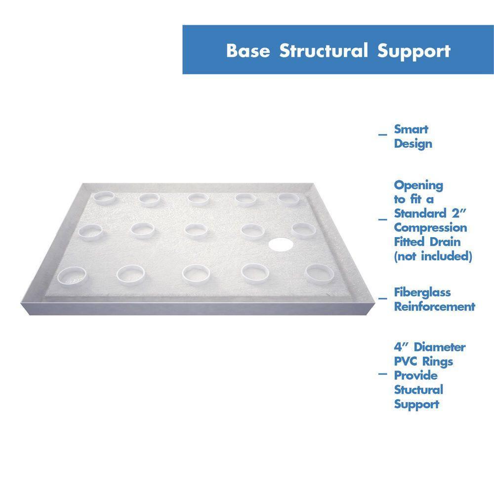 SlimLine 48" x 34" Double Threshold Shower Base