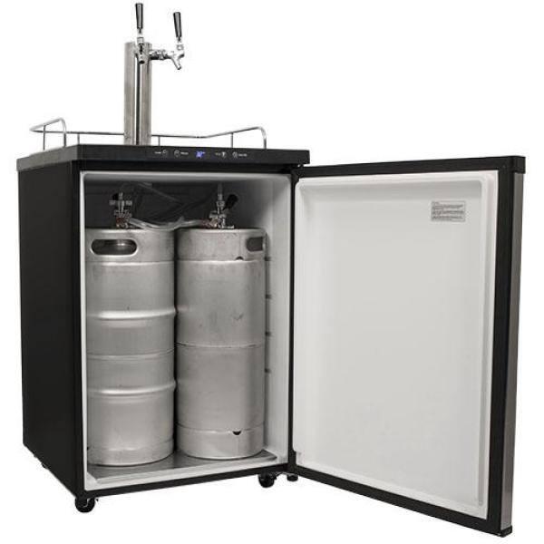 EdgeStar EdgeStar 5.6 Cubic Feet Dual Tap Freestanding Kegerator with Adjustable Temperature