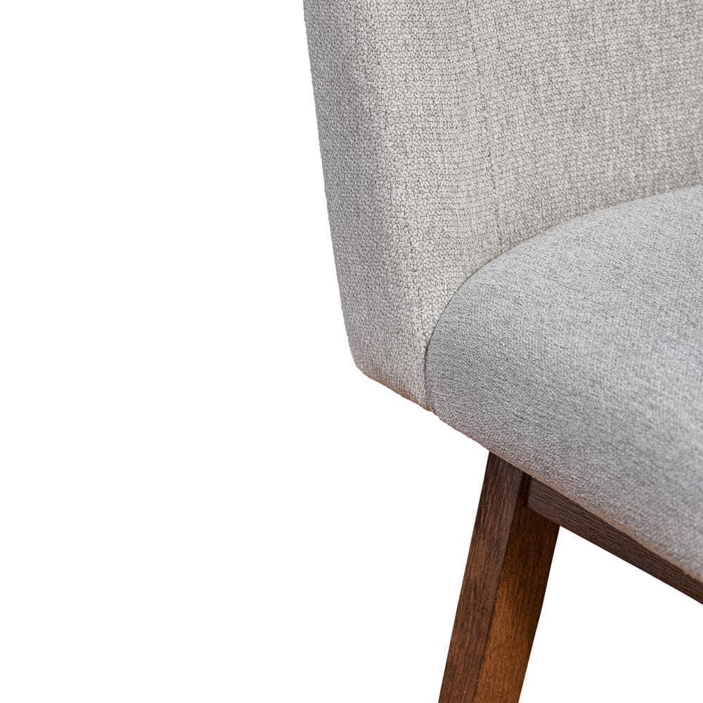 Armen Living Basila Wood Finish with Fabric Swivel Counter Height Barstool Brown Oak/Taupe