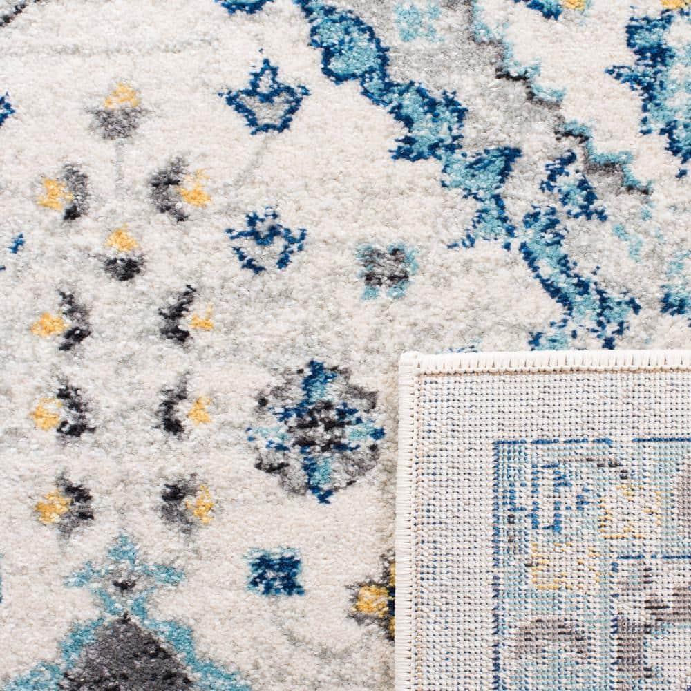 Evoke EVK224 Power Loomed Accent Rug - Ivory/Light Blue - 3'x5' - Safavieh.