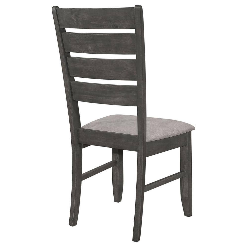 Newline Dalila Wood Dining Side Chair Dark Grey (Set Of 2)