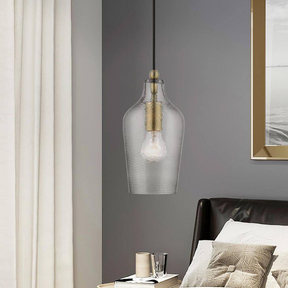 Livex Lighting Avery 1 - Light Pendant in  Antique Brass