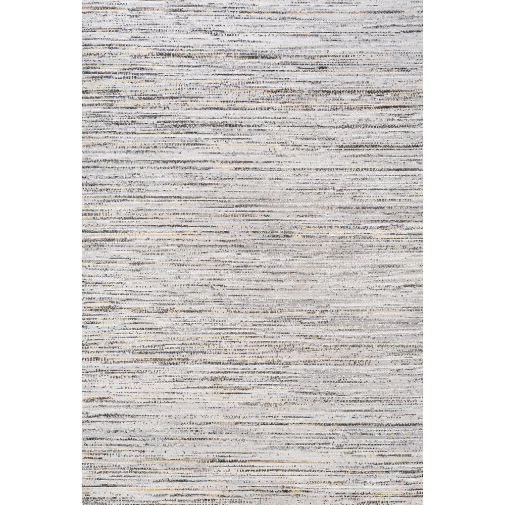 8'x10' Loom Modern Strie'  Area Rug, Gray/Black - JONATHAN Y