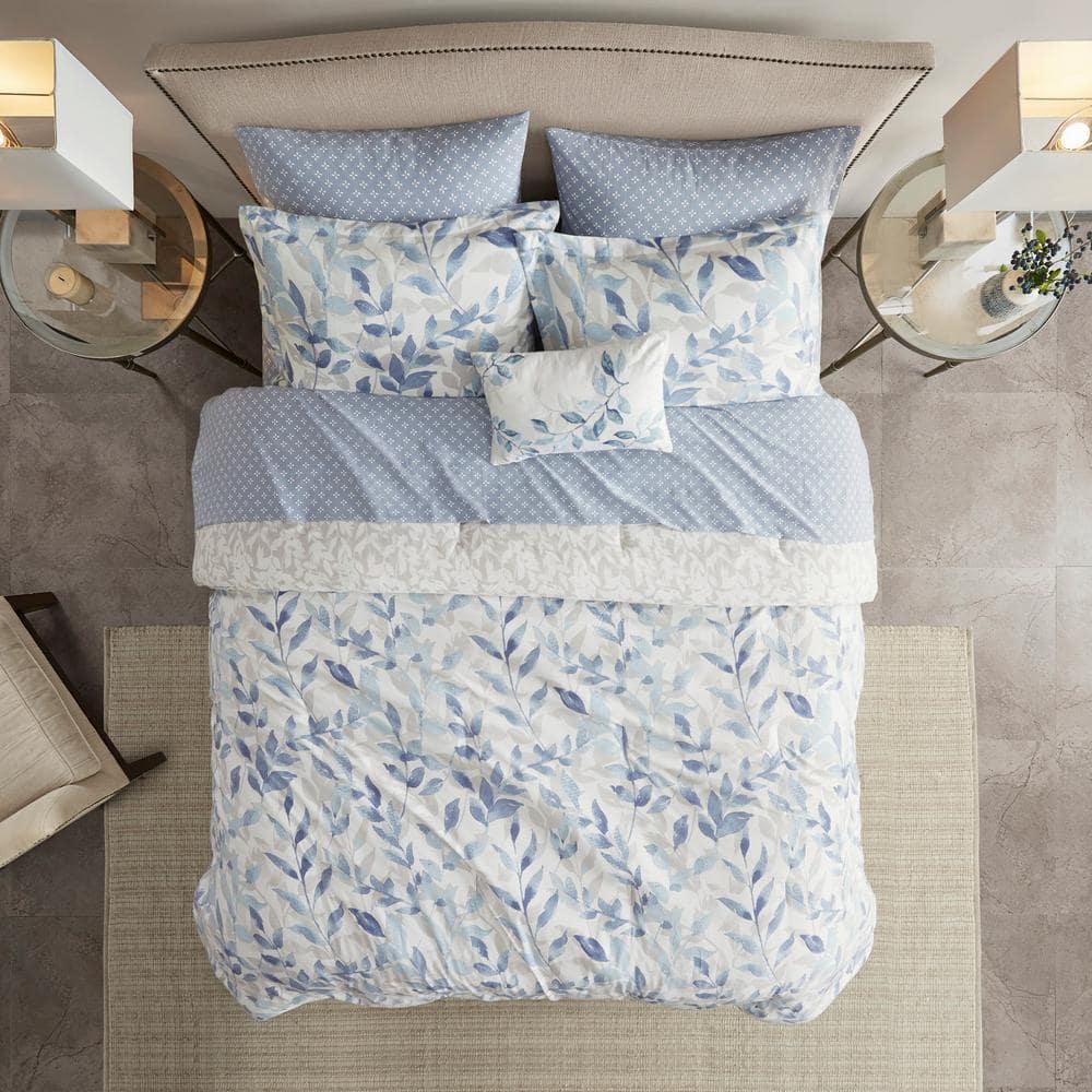 Madison Park Essentials Sofia Microfiber Reversible Comforter Set with Bed Sheets