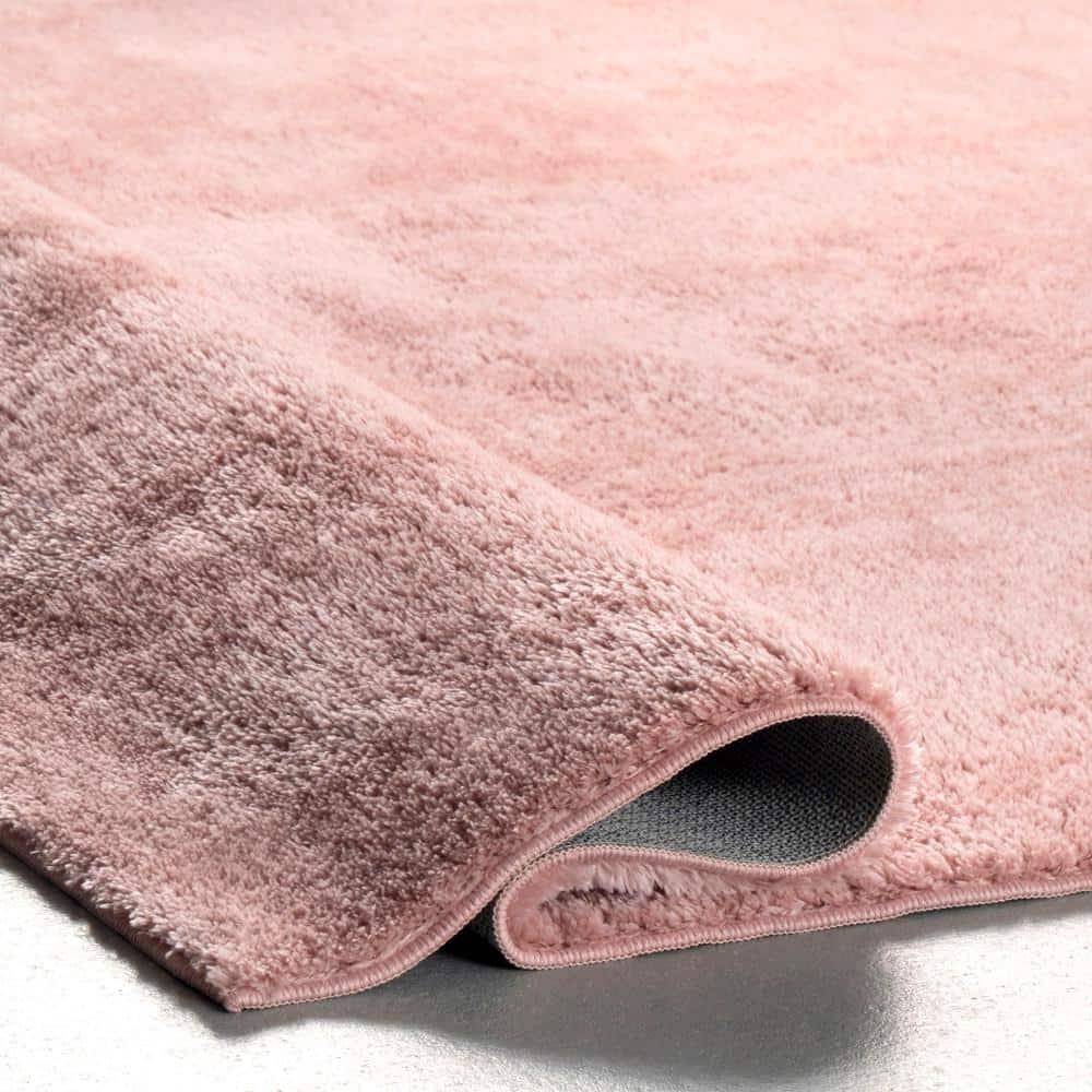 nuLOOM 3' x 5' Cozy Plush SuperiorWash Area Rug, Machine Washable, Non-Slip, Soft Fluffy Shag Carpet for Living Room Bedroom Nursery, Loni Pink