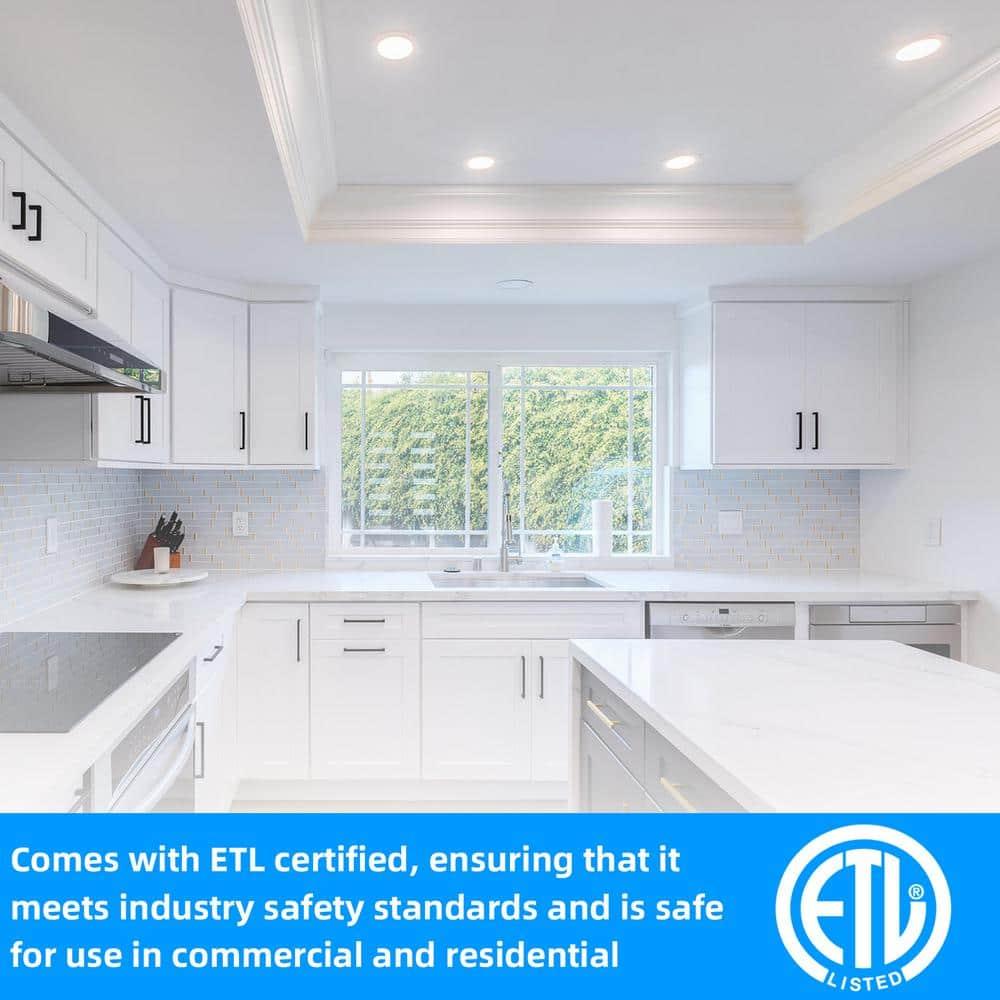 MW Lighting 6 Inch LED Recessed Downlight, 5CCT Selectable, Dimmable, Energy Star, 6 Count