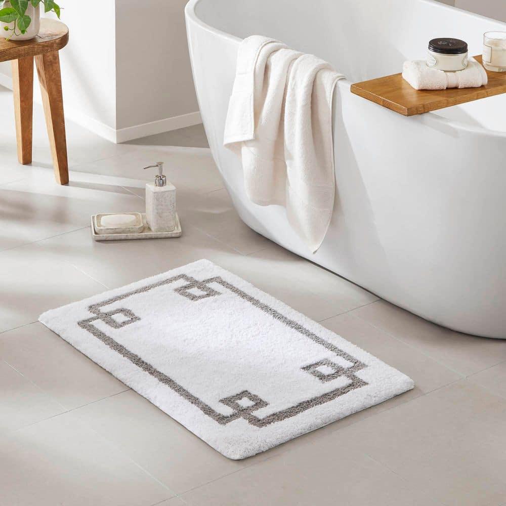 Madison Park 100% Cotton Tufted Bath Rug with Non-Slip Backing
