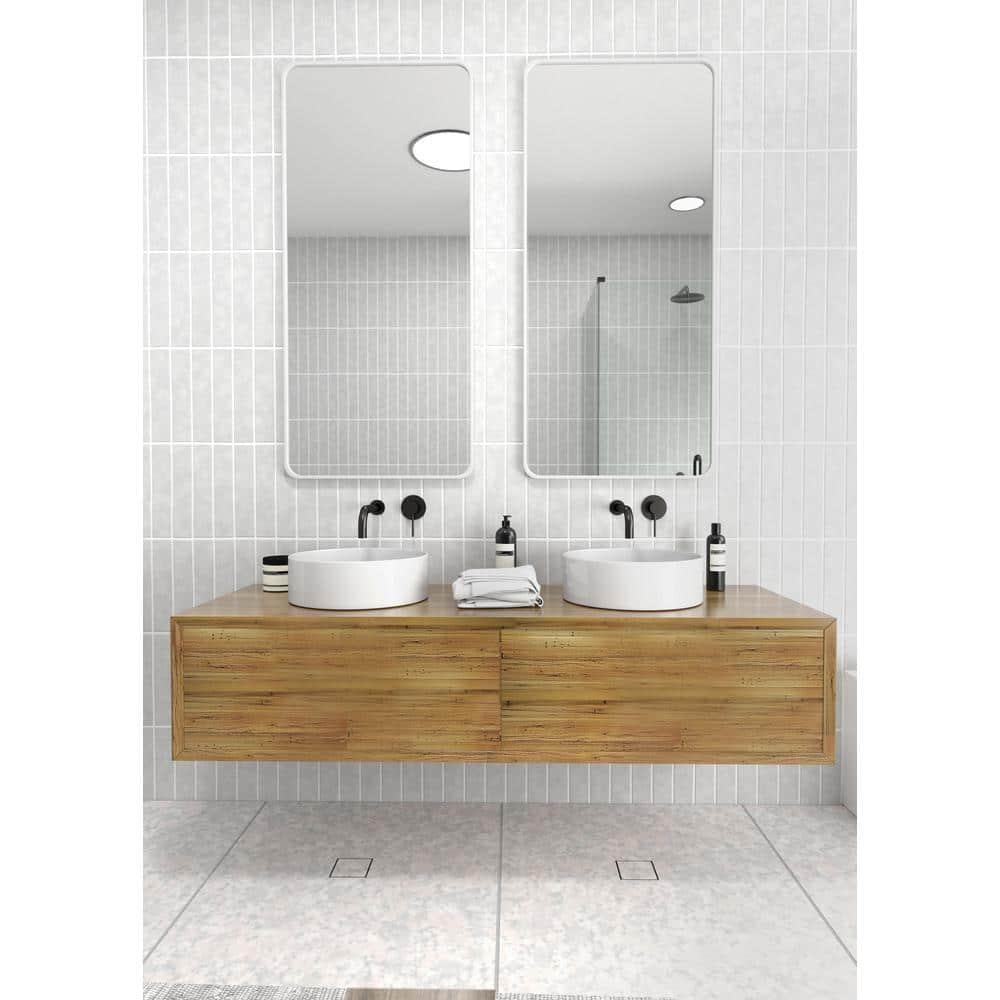Trinity 22 in. x 48 in. Square Radius Mirror