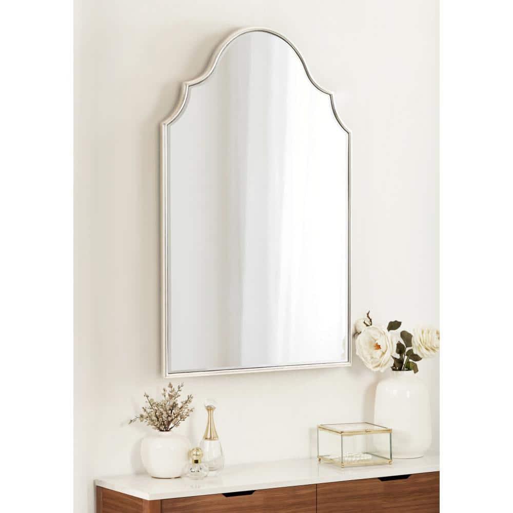 Kate and Laurel Leanna Framed Arch Wall Mirror, 20x30, Silver