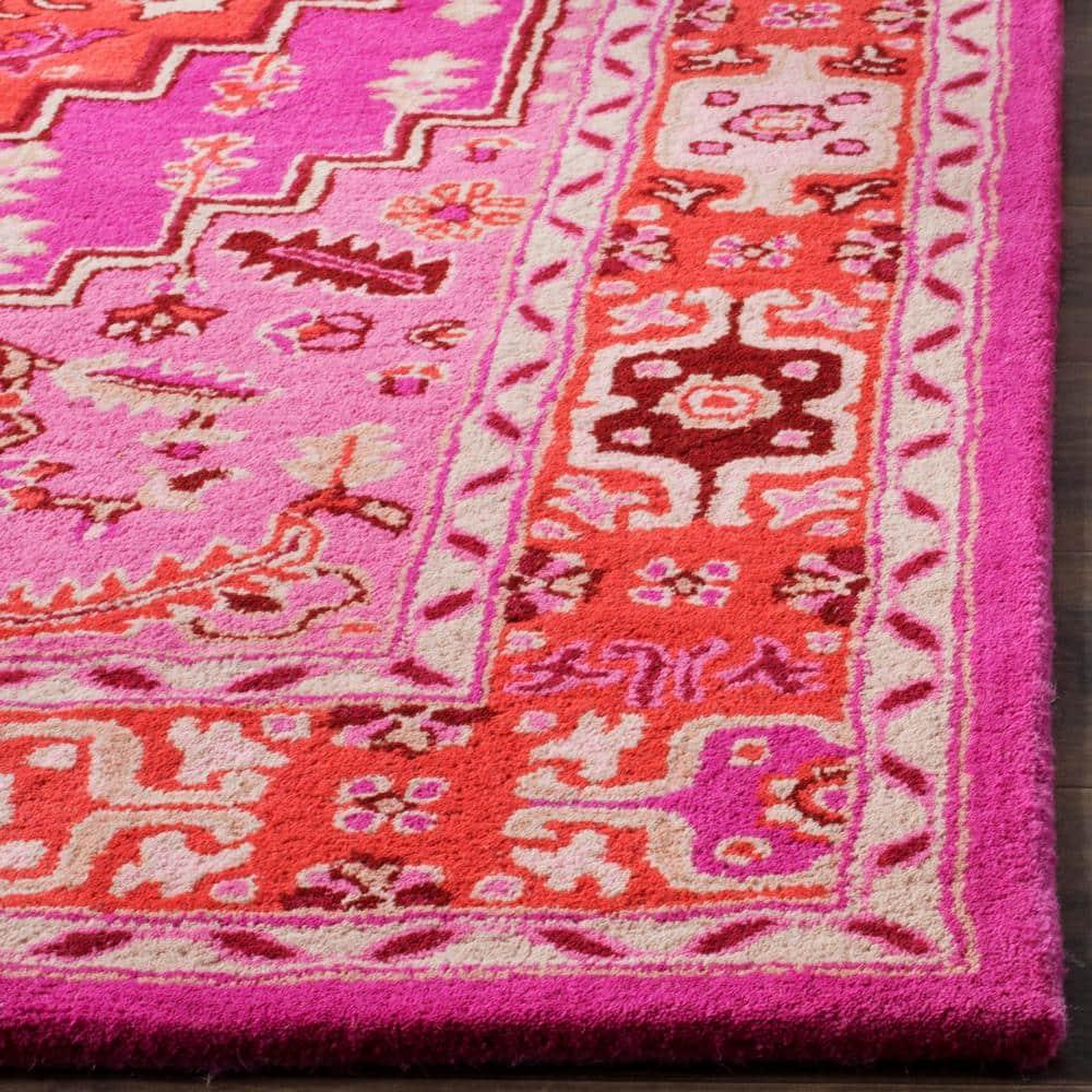 Bellagio BLG545 Hand Tufted Area Rug - Red/Pink - 6'x9' - Safavieh.