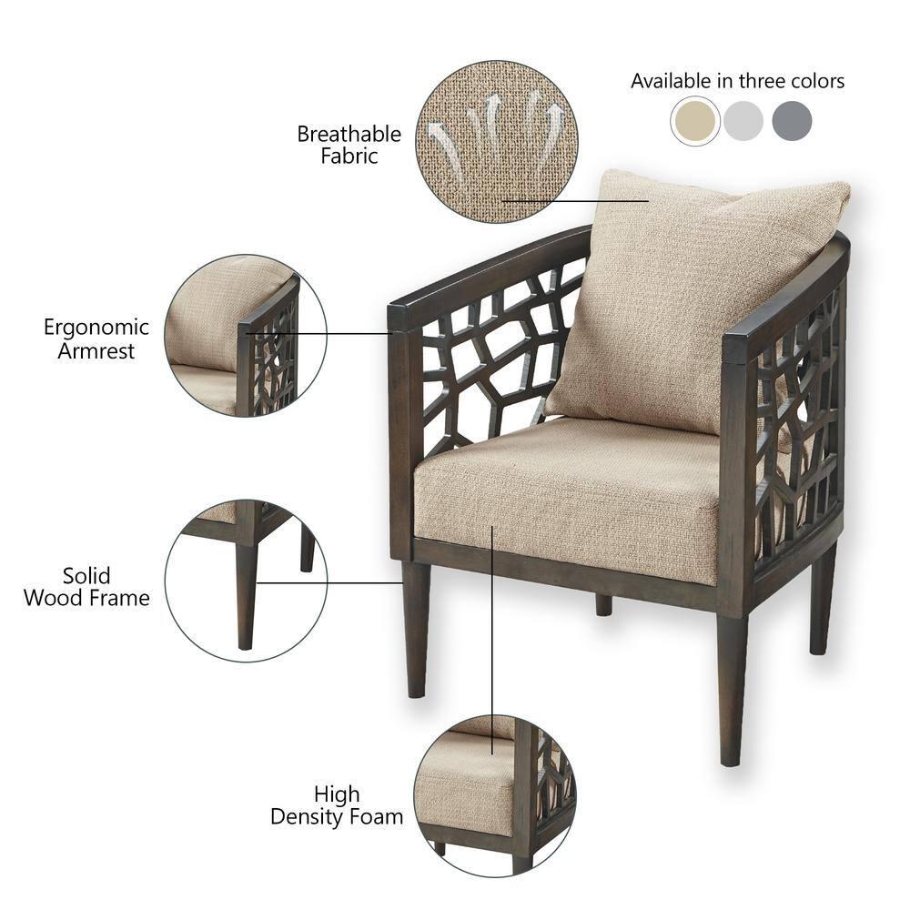 Pierre 27" W Polyester Barrel Chair