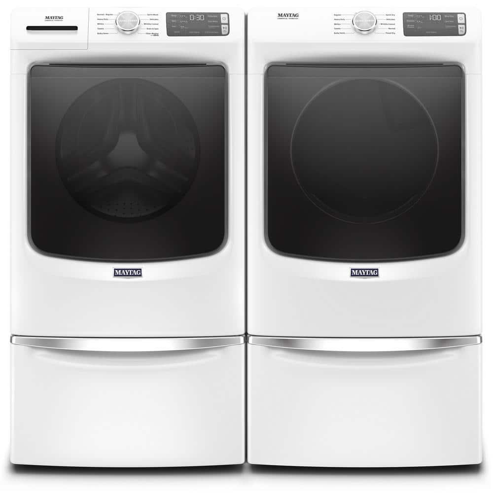 Maytag MED5630HW 7.3 Cu. Ft. White Front Load Electric Dryer with Extra Power and Quick Dry Cycle