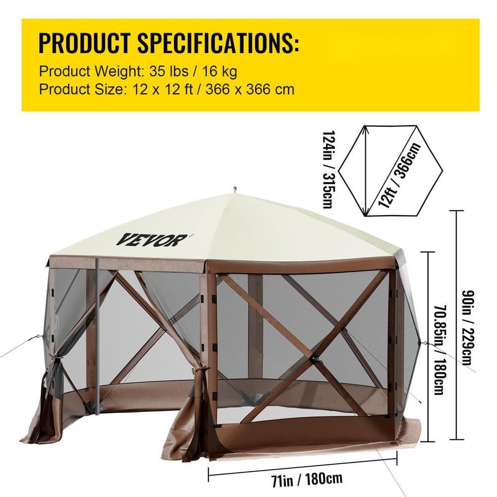 VEVOR Pop-up Camping Gazebo Screen Tent